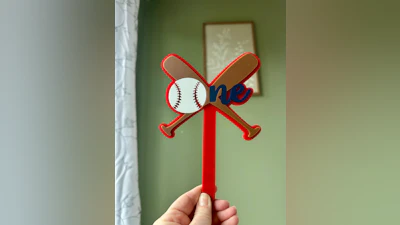 Baseball Themed Cake Topper