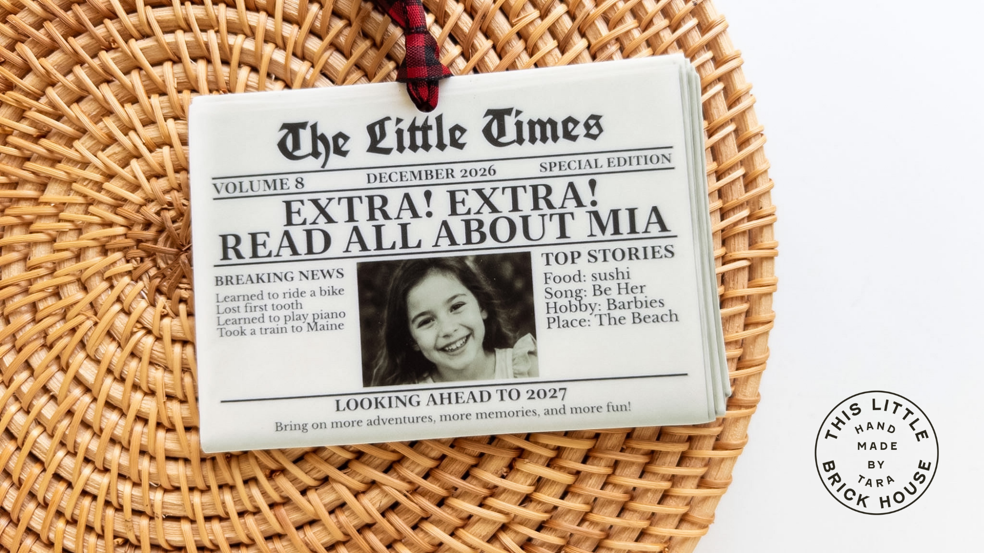Newspaper Year in Review Ornament