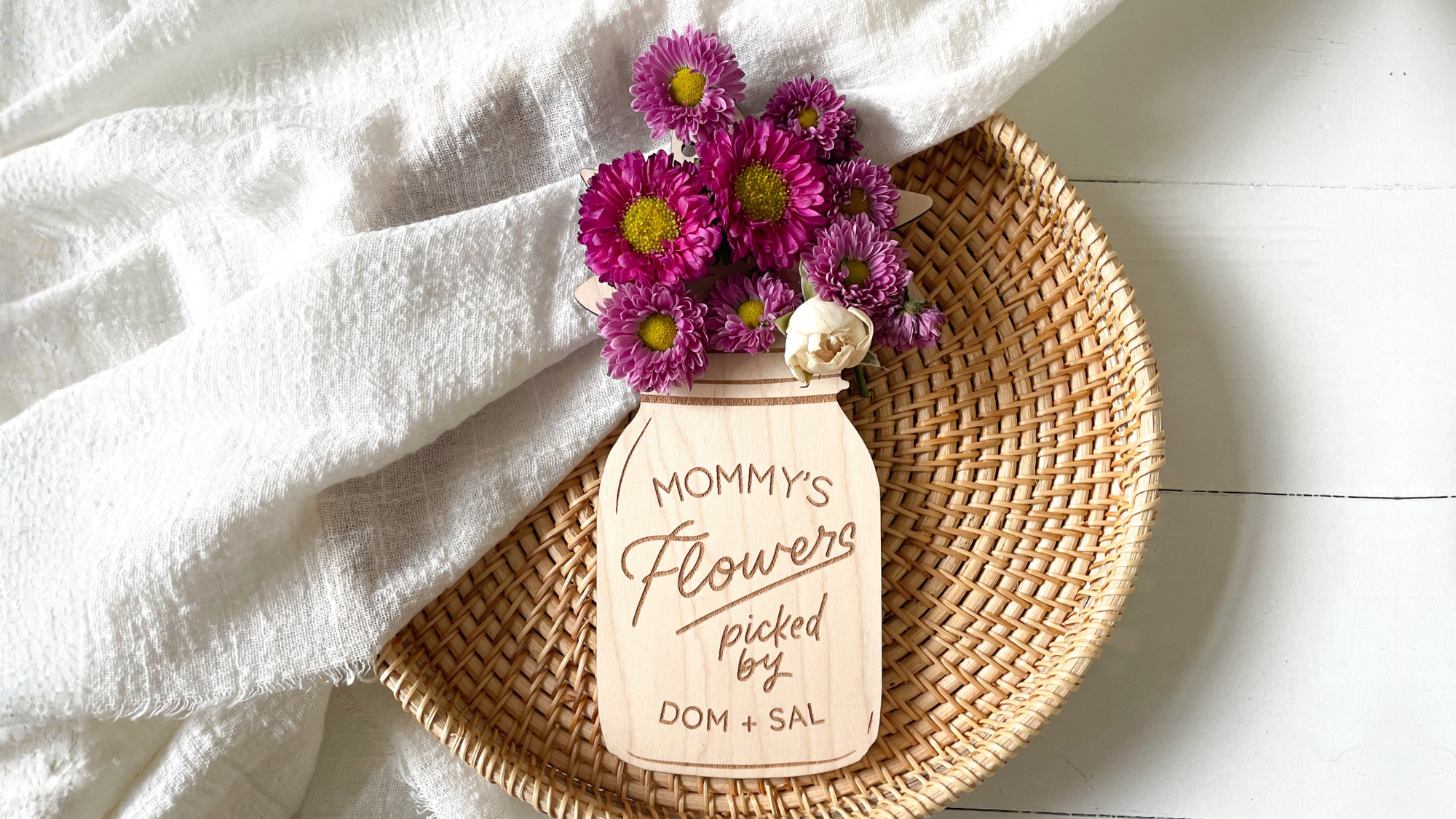 Mason Jar Flower Holder-Single Layer
