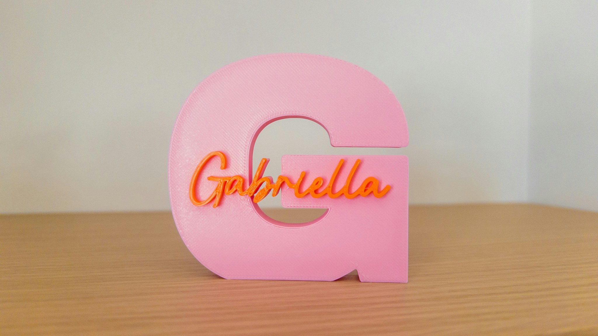 3D Print Initial and Name Shelf Sitter