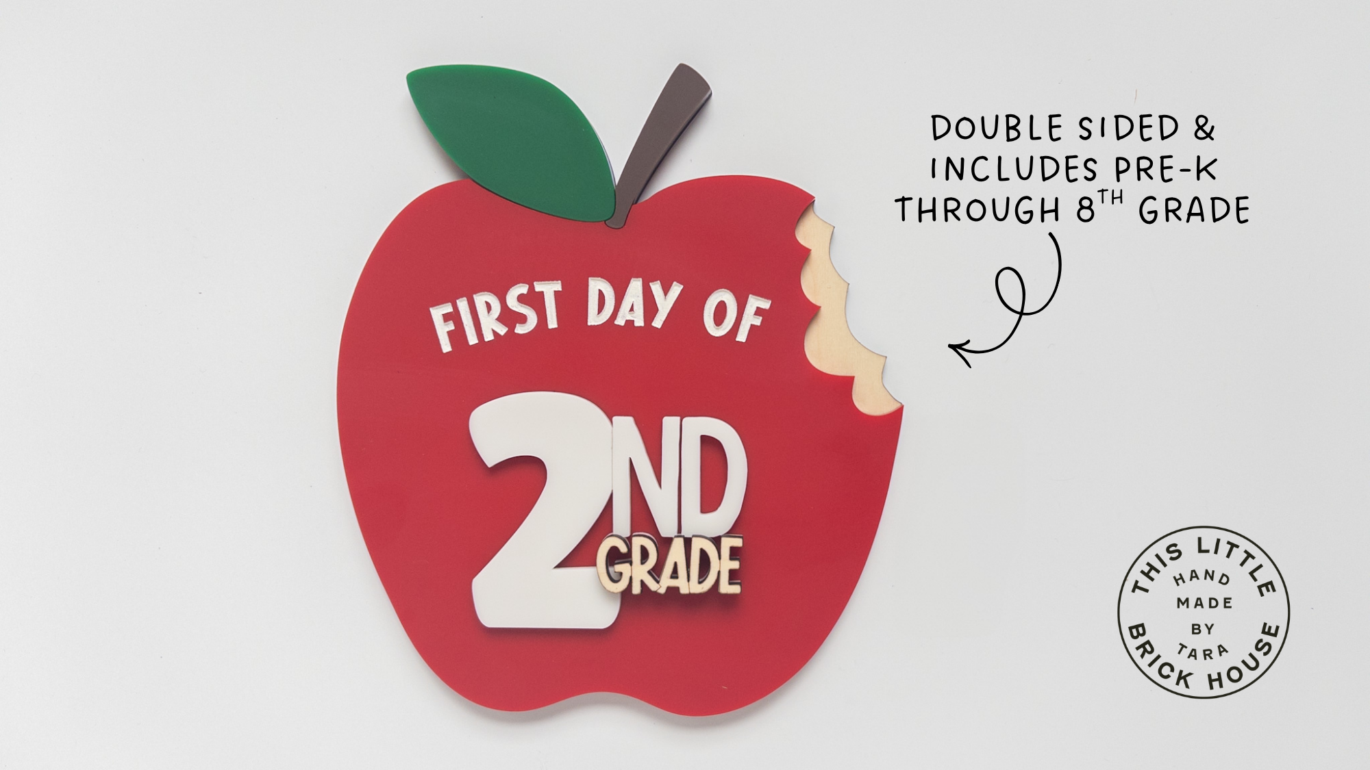 Apple First/Last Day of School Sign