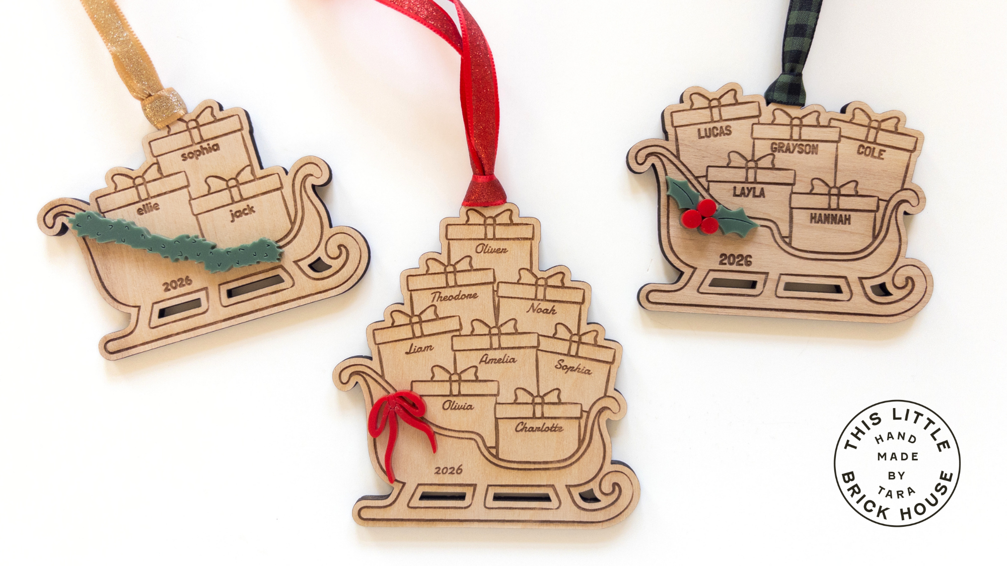 Presents in Sleigh Ornament