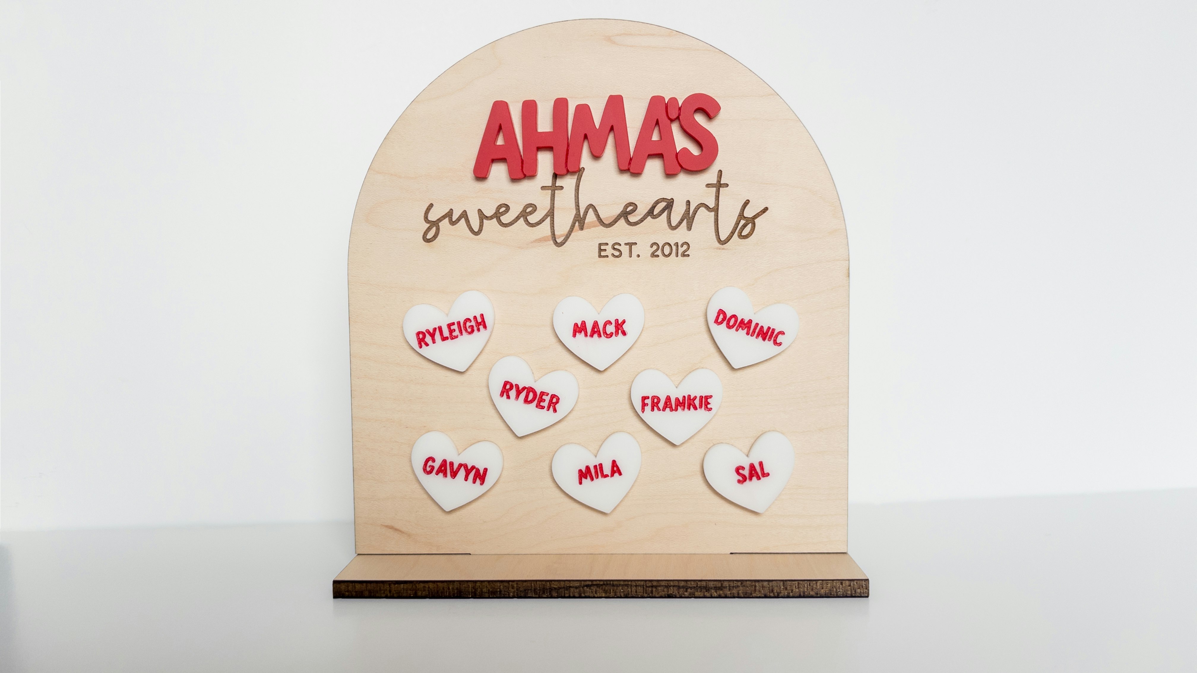 Valentines Sweethearts Name Sign