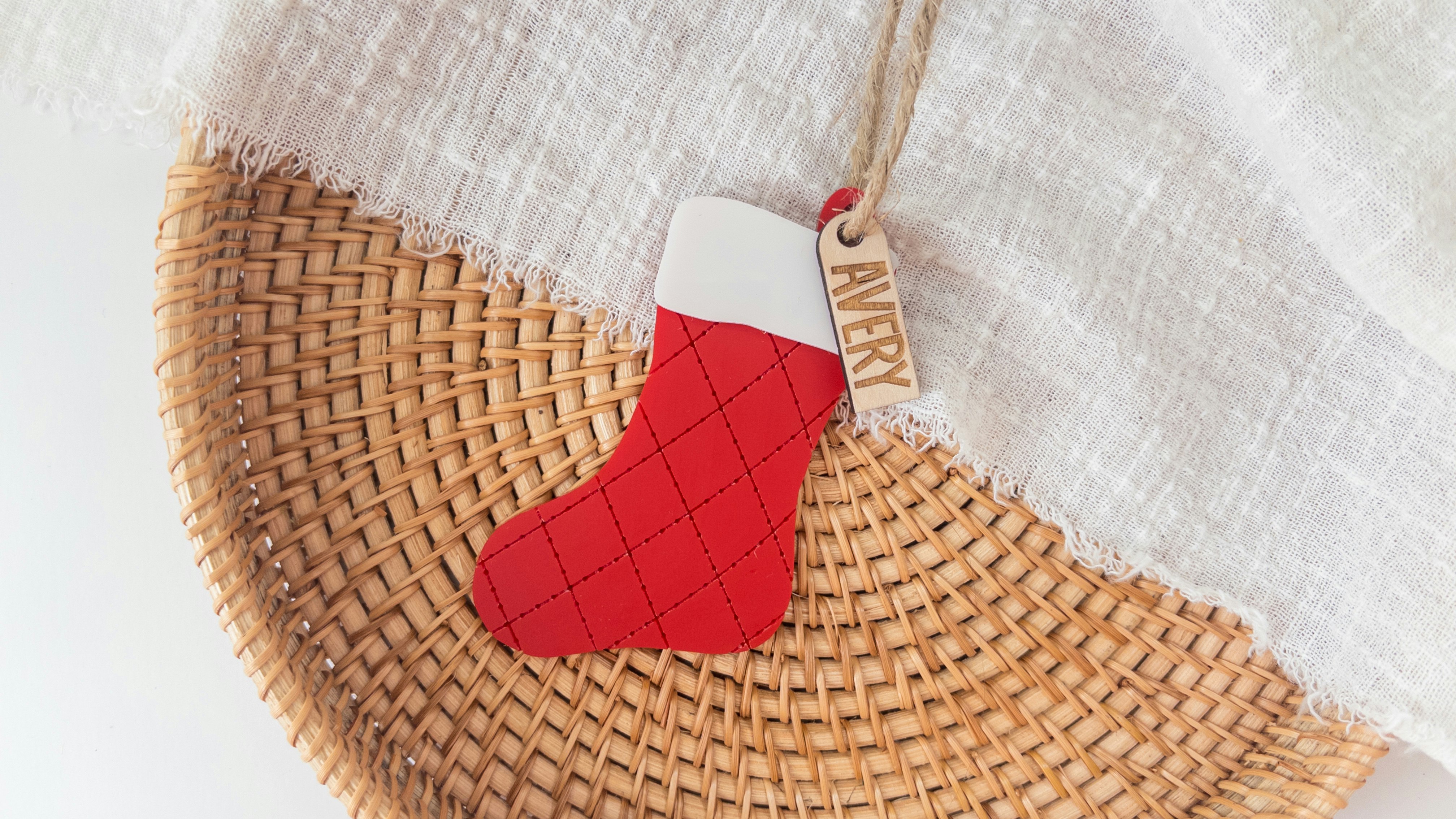 Faux-Stitched Stocking Ornament