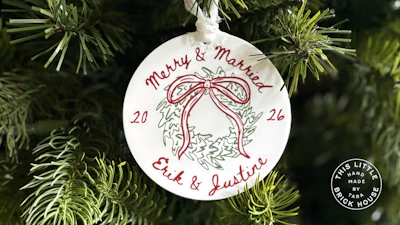 Wreath and Bow Ornament