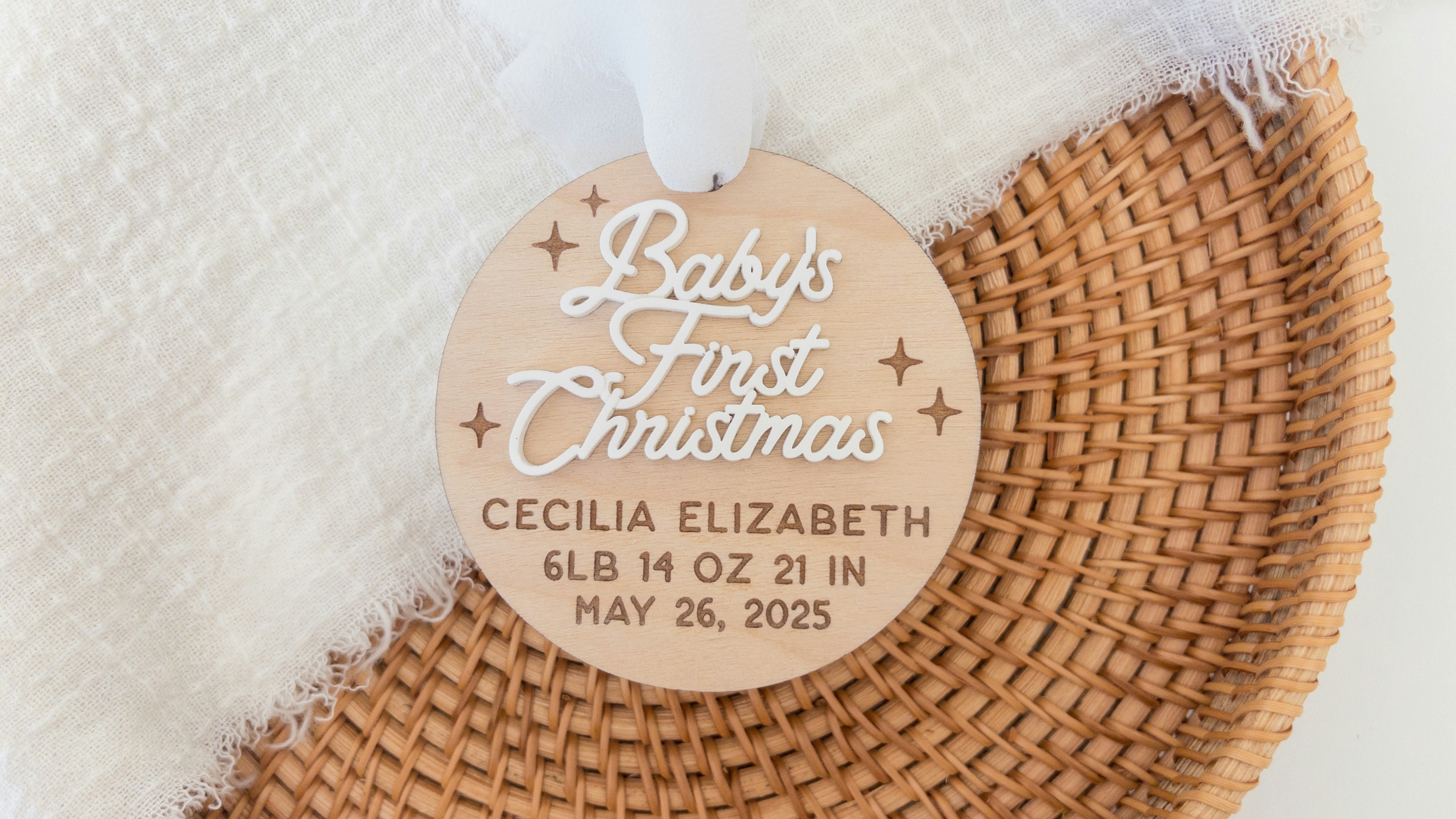 Baby's First Christmas Stats Ornament