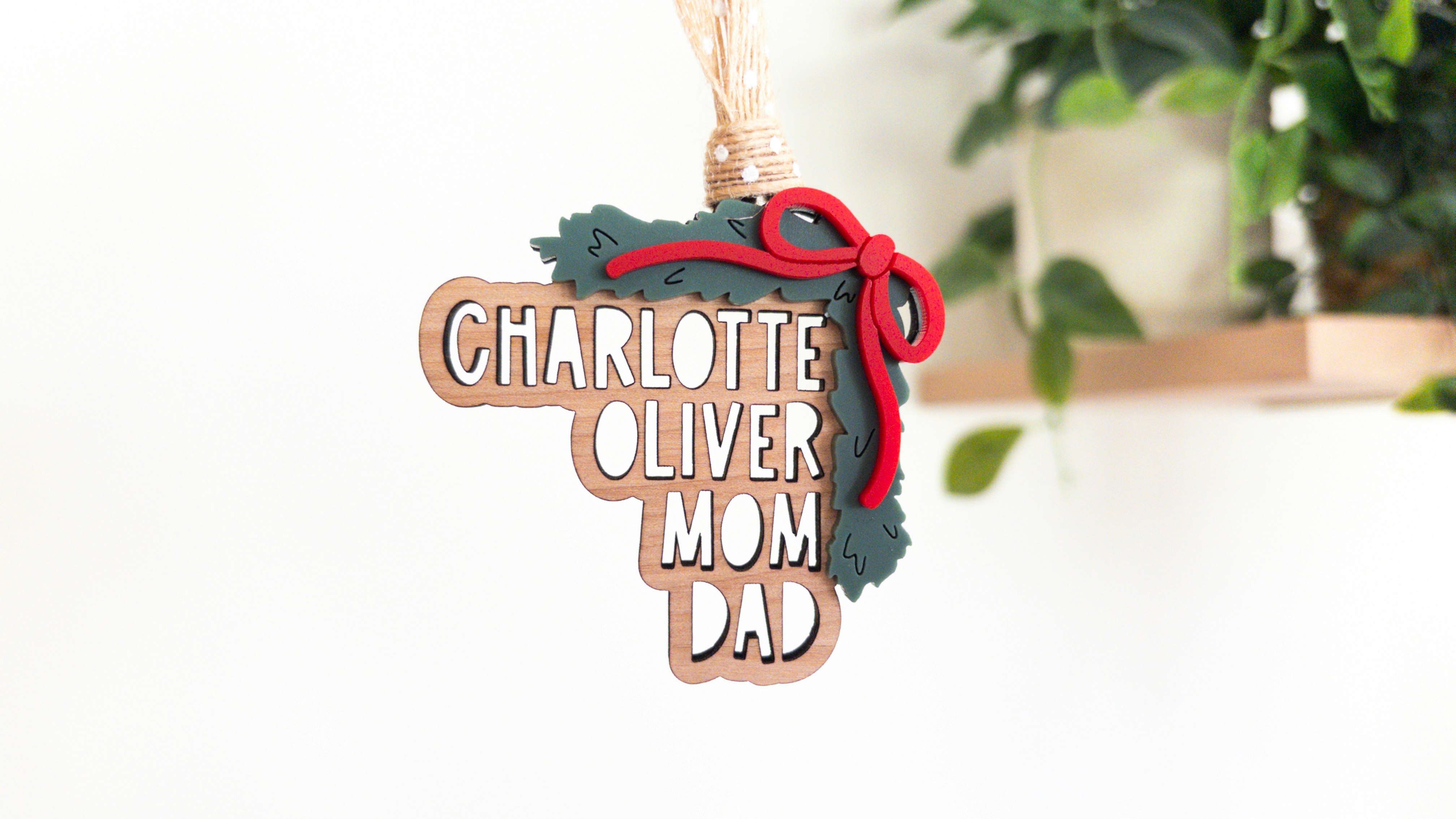 Garland Family Name Ornament