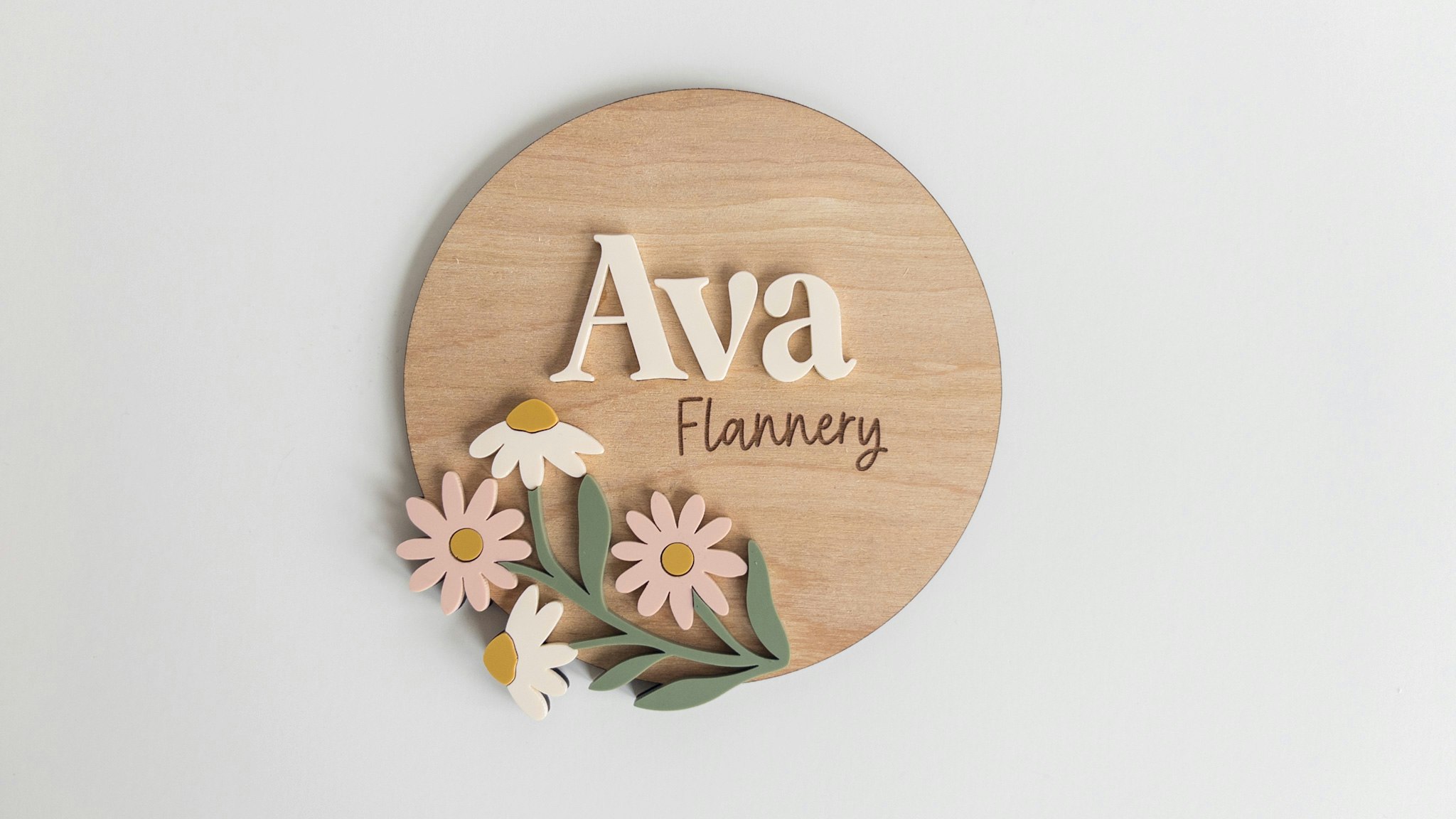 Floral Name Sign
