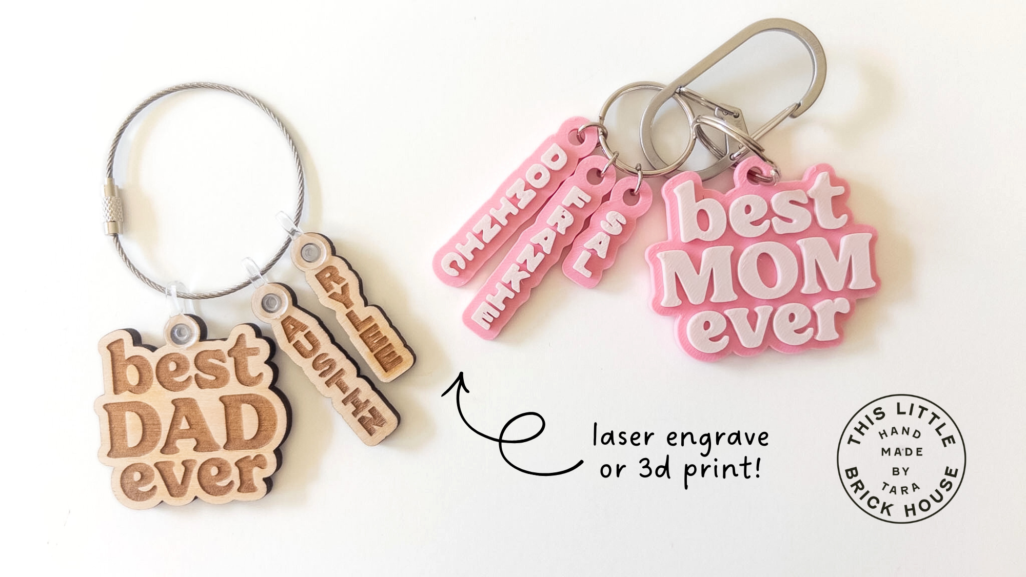 Best Ever Keychain with Names
