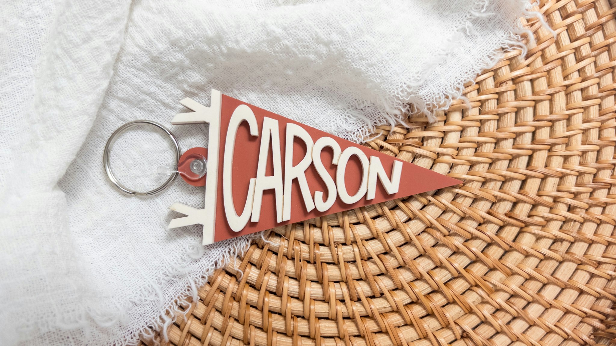 Scalable 3D Pennant Flag Keychain or Wall Sign