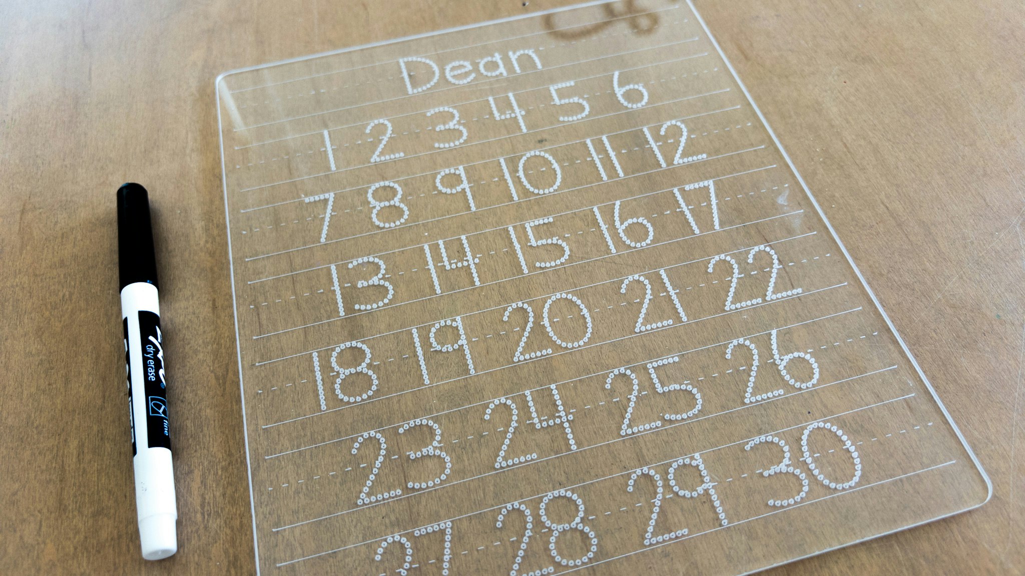 Tracer Board Numbers