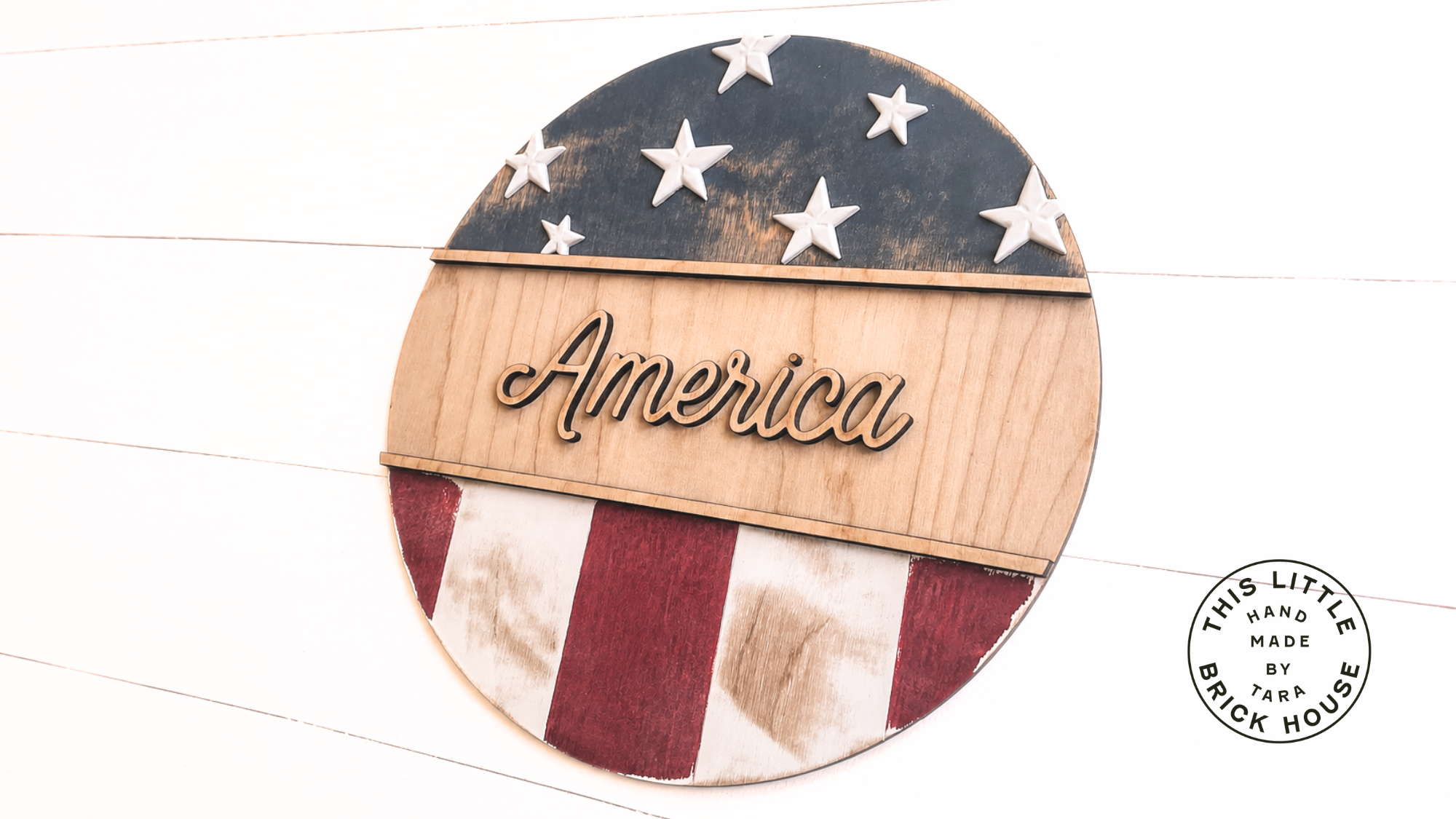 American Patriotic Door Hanger