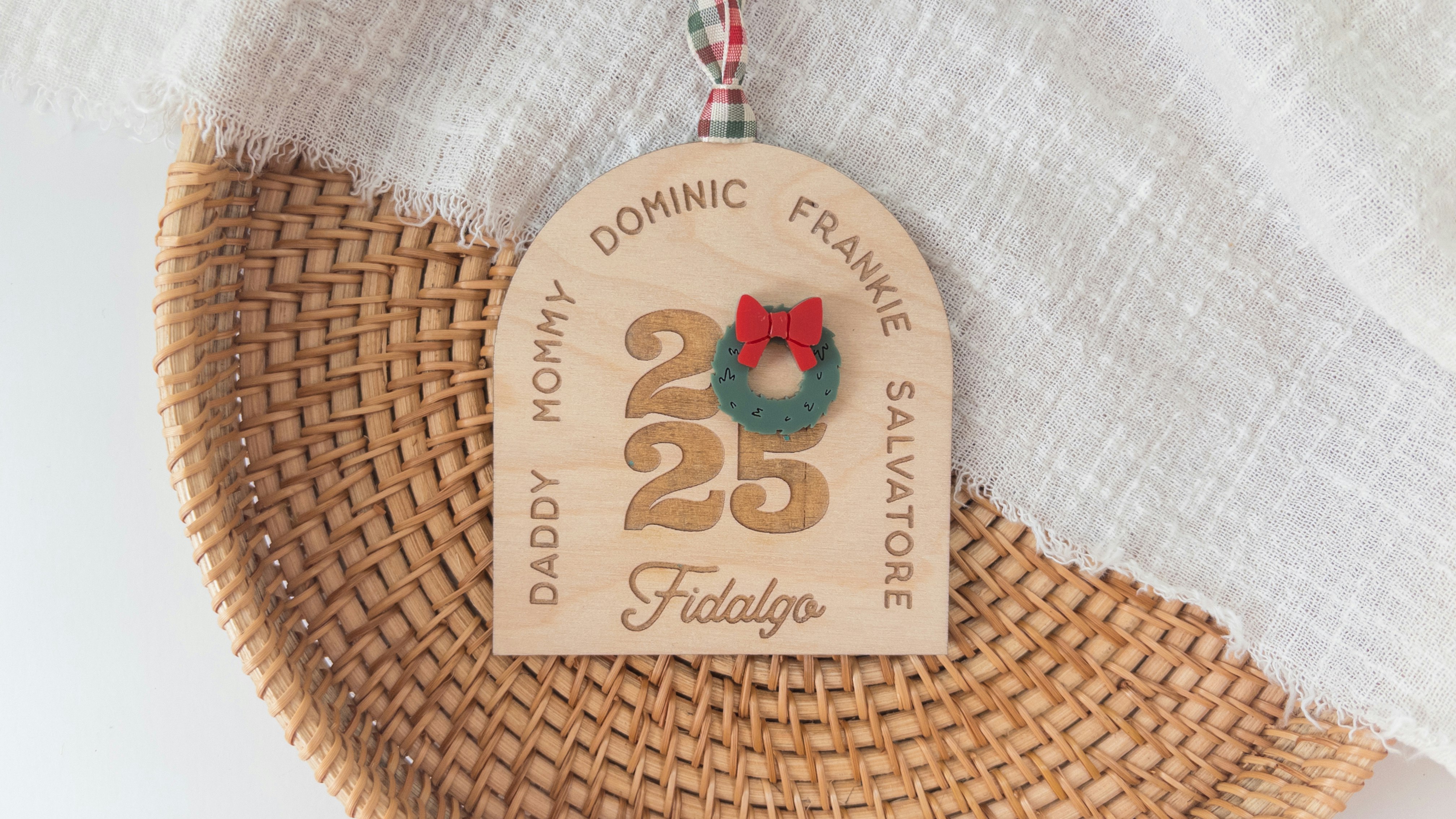 Arch Family Name Ornament