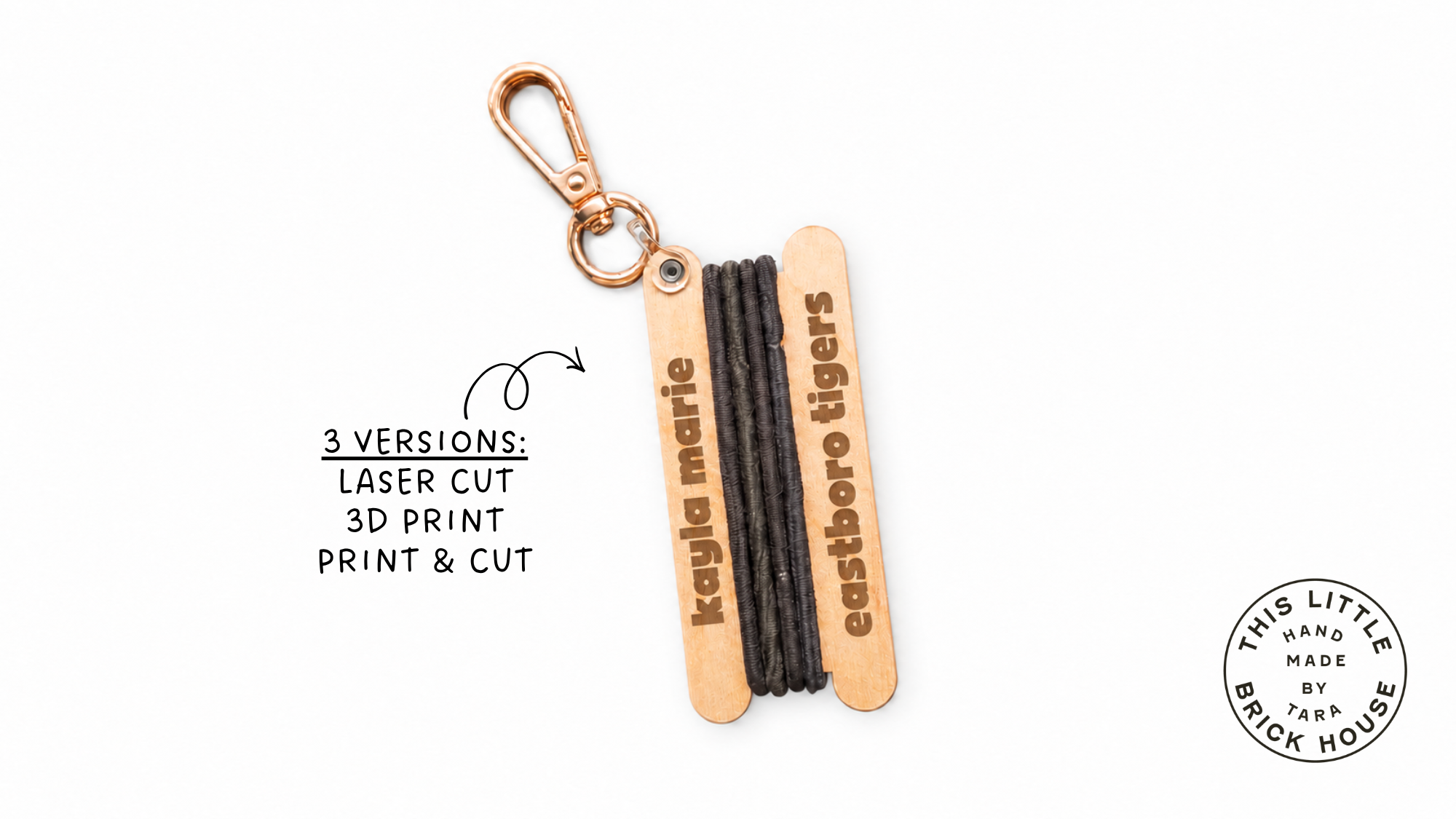 Custom Text Hair Tie Holder