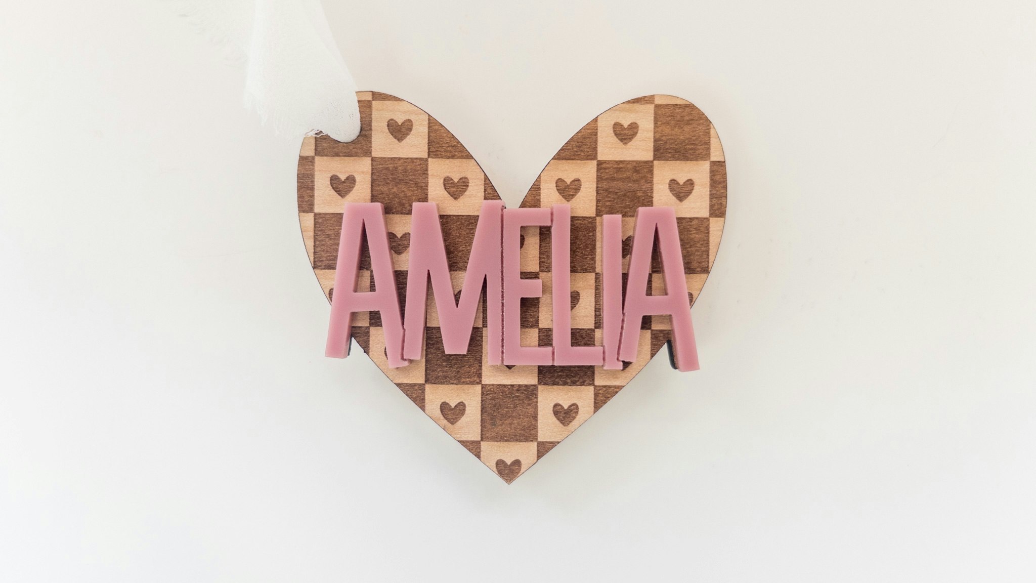 Heart Checkered Tag