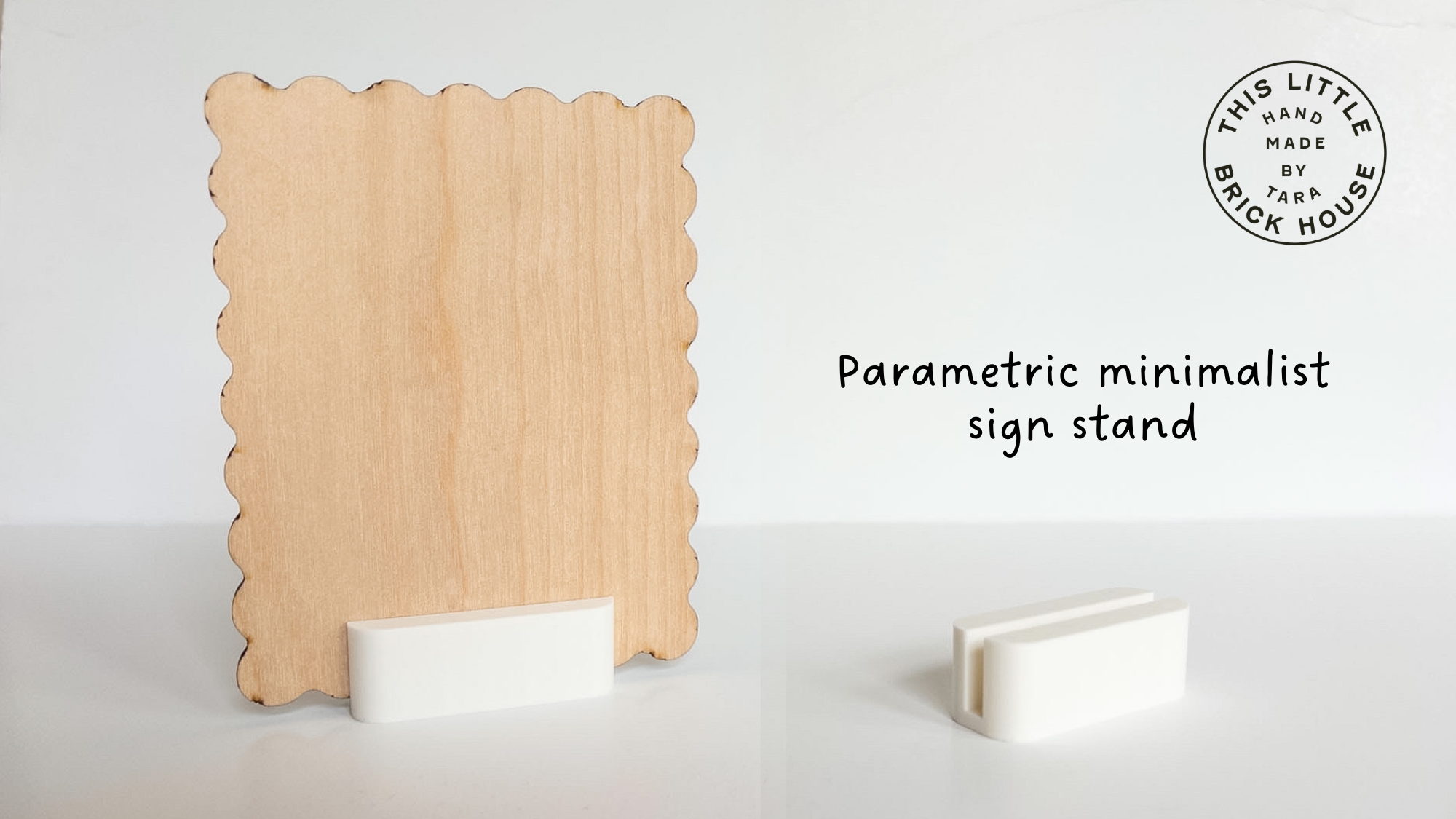3D Printed Minimalist Sign Stand