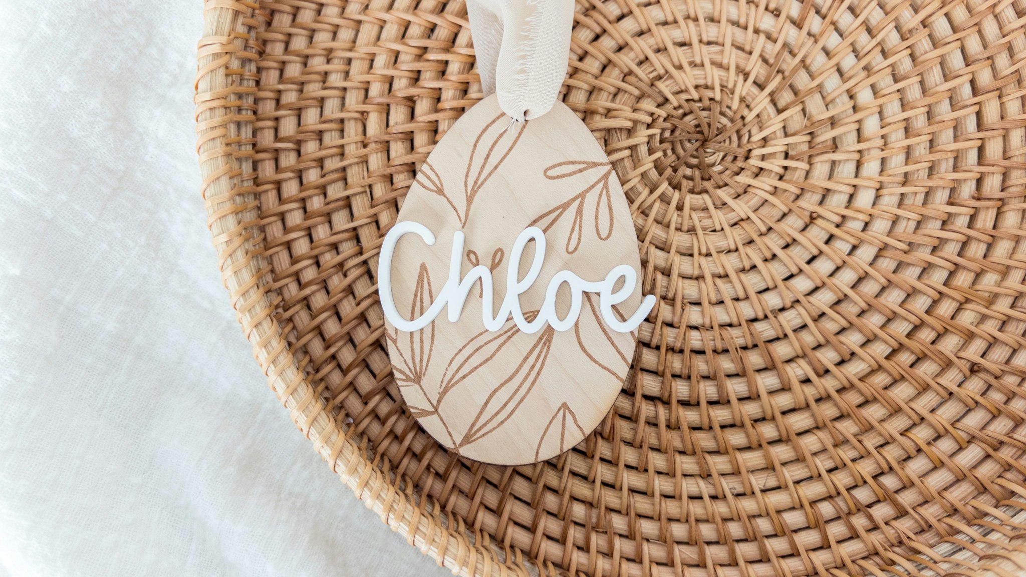 Leafy Easter Egg Tag