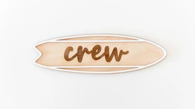 Surfboard Outline Name Sign