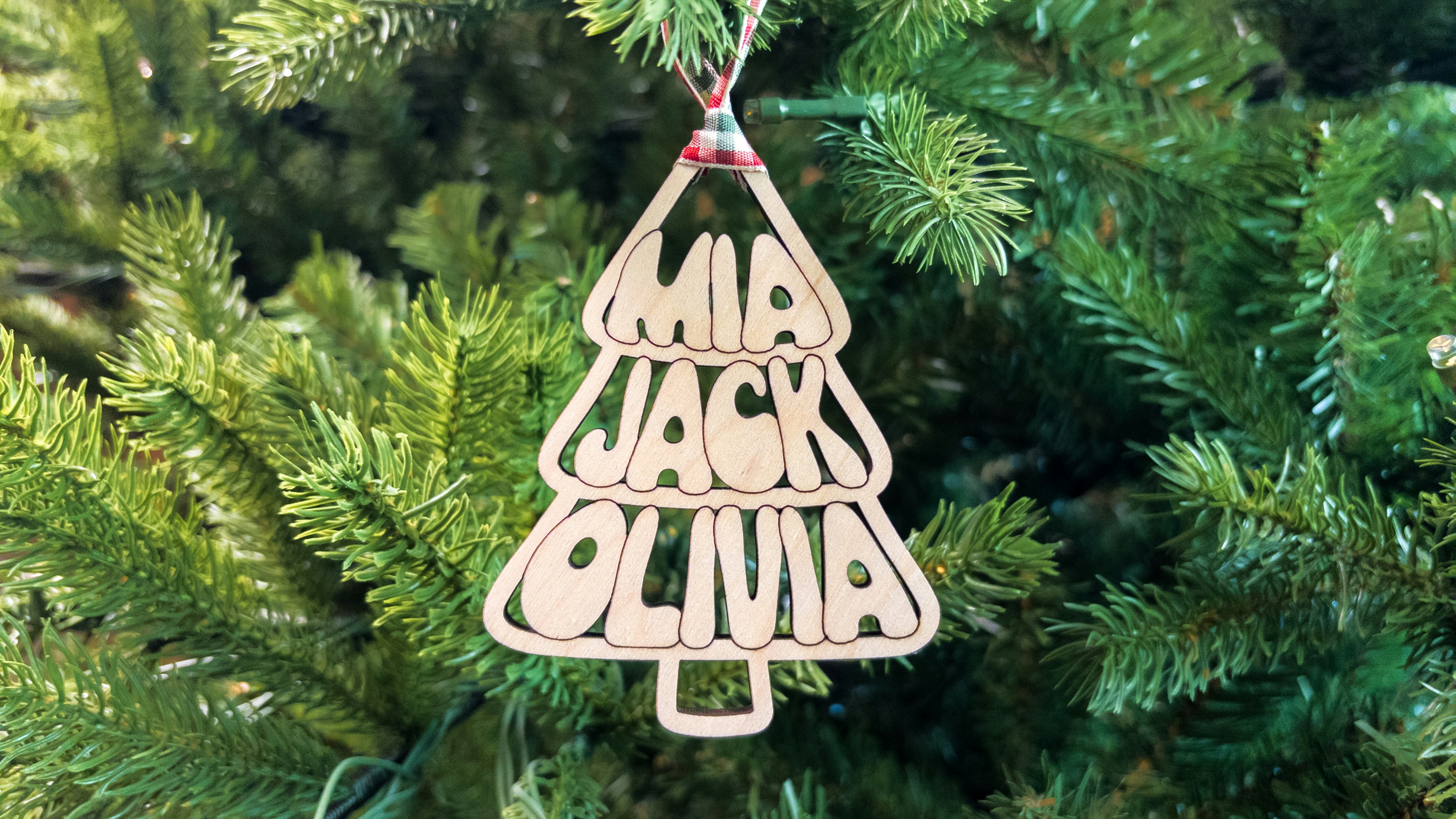 Christmas Tree Names Ornament