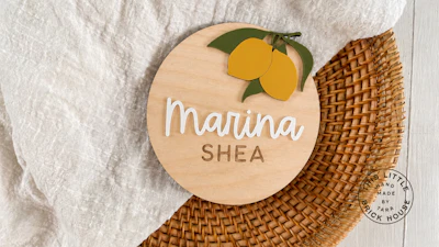Lemon Name Sign