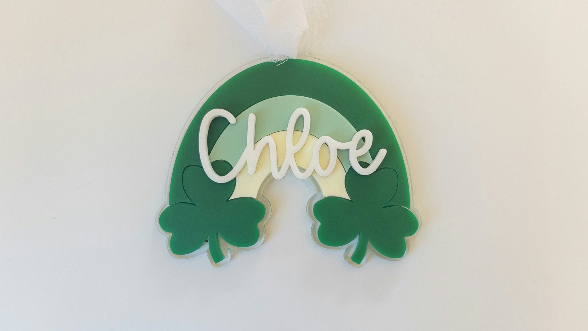 Shamrock Rainbow Bag Tag