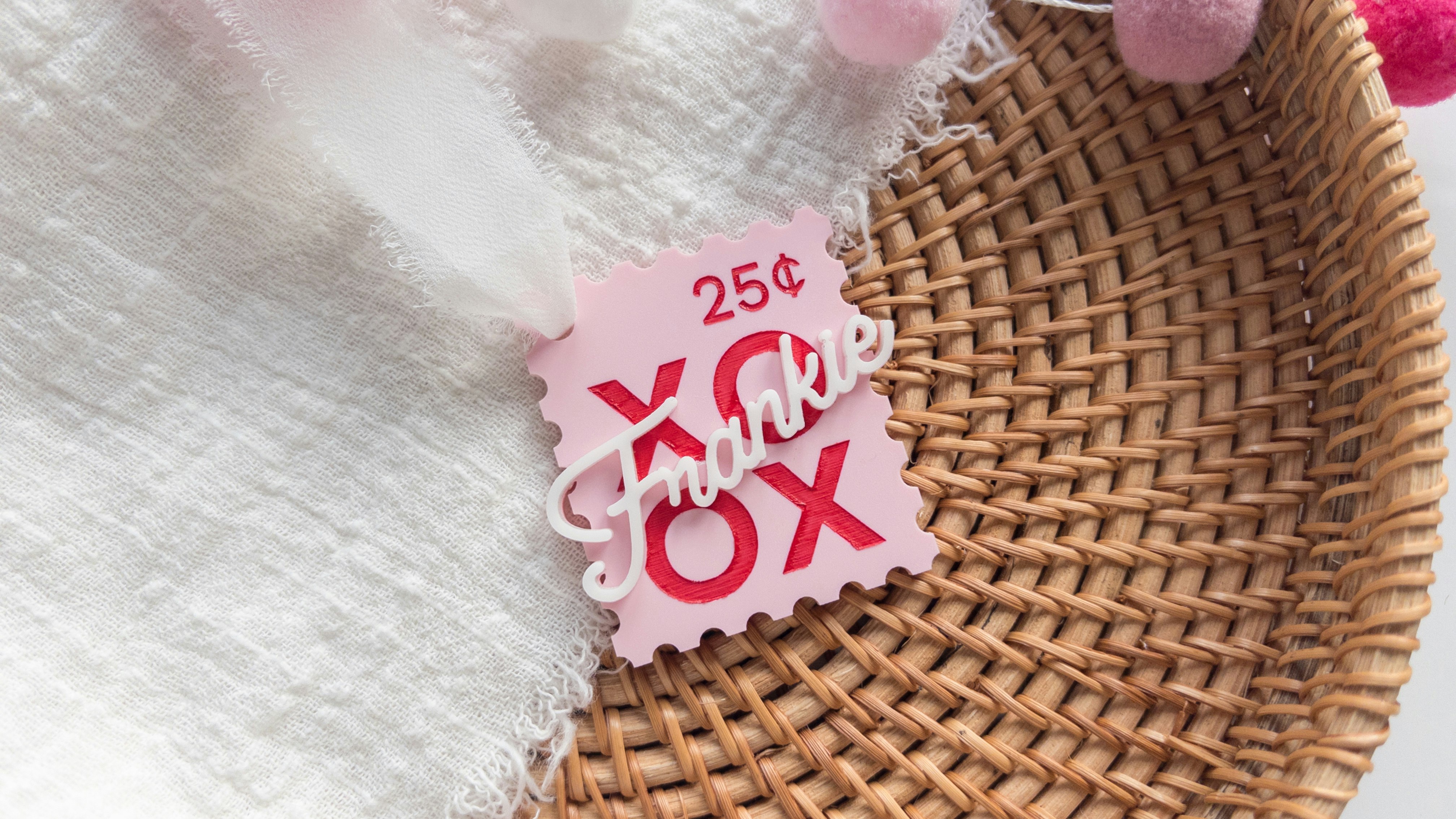 Valentines Stamp Basket Tag