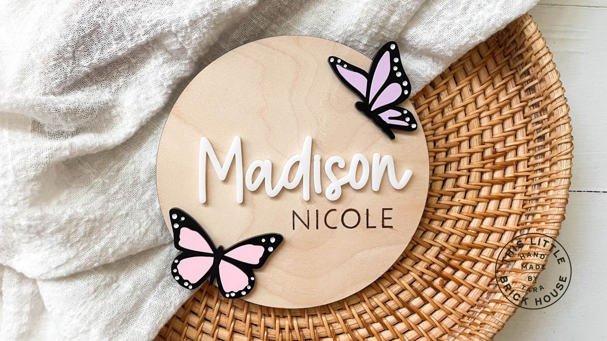 Butterfly Name Sign