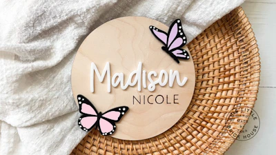 Butterfly Name Sign