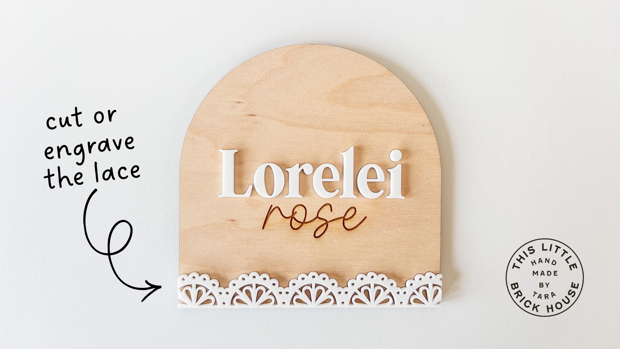 Lace Name Sign