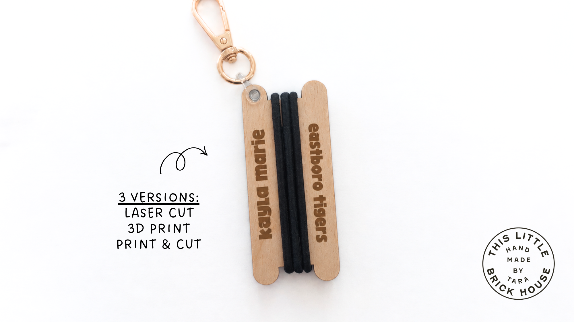 Custom Text Hair Tie Holder