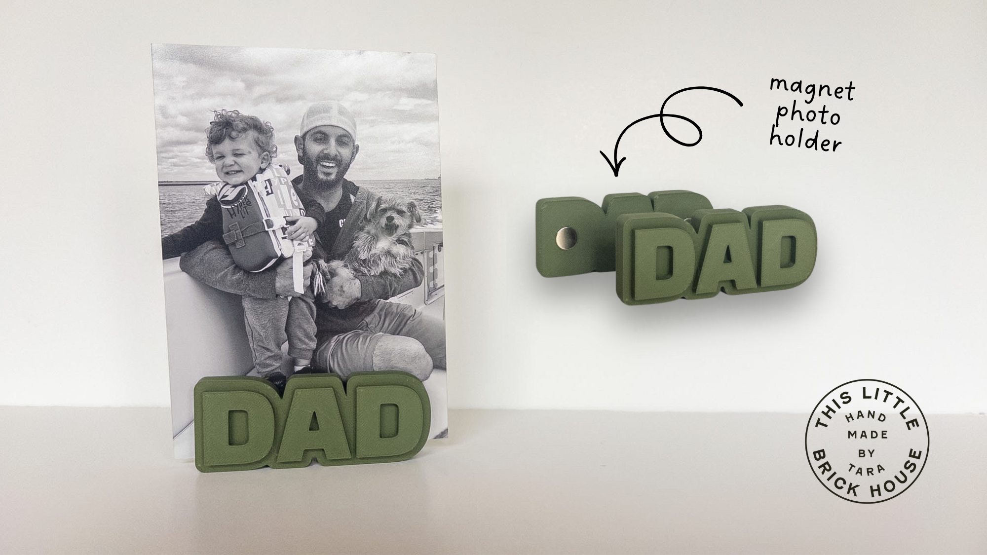 3D Print Custom Text Photo Holder