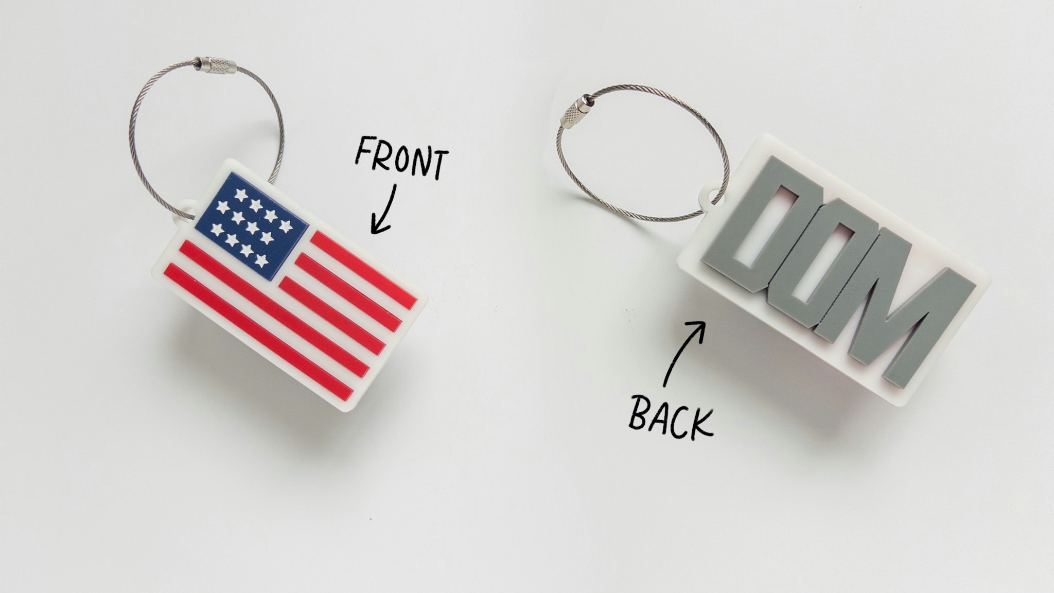 American Flag Keychain