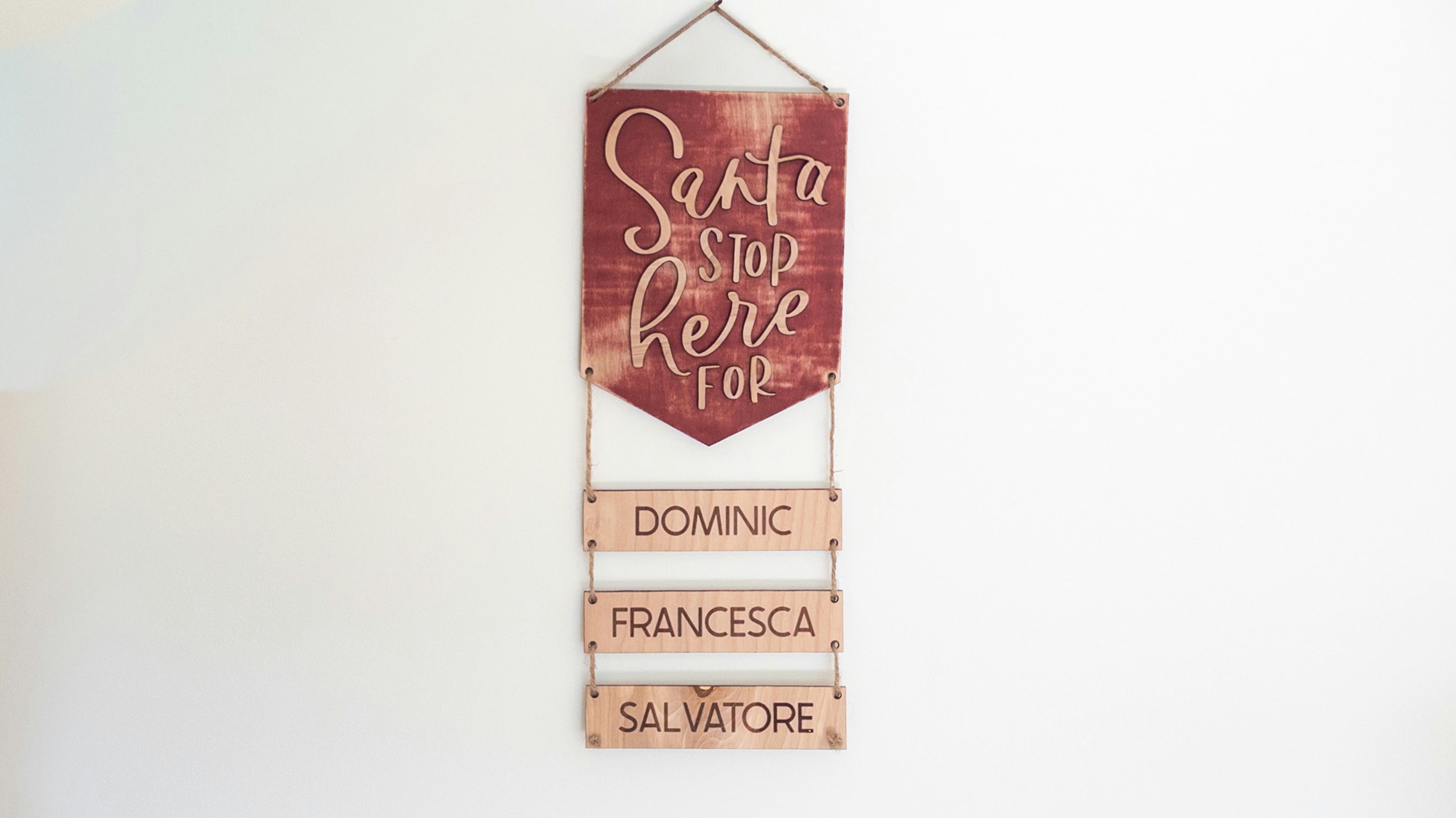 Santa Stop Here Sign