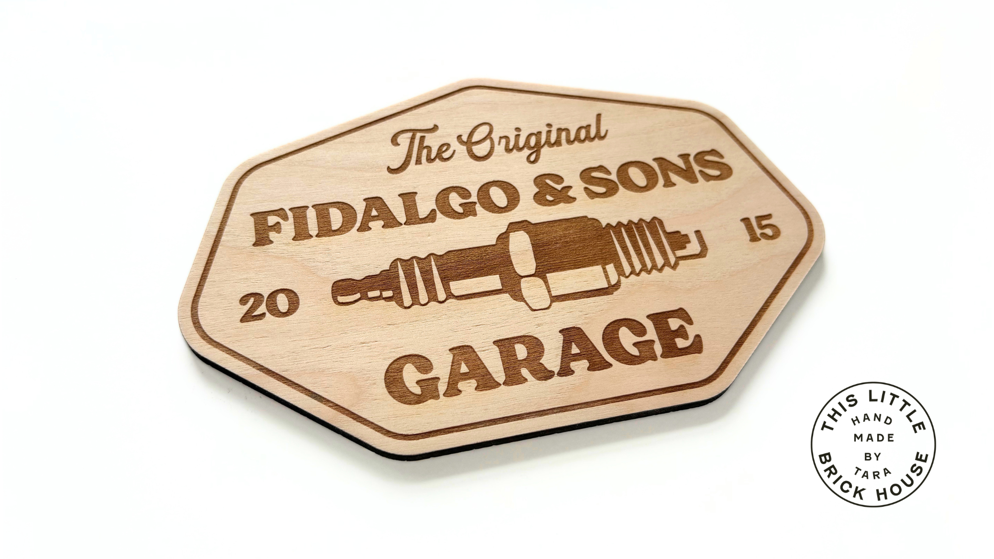 Garage Sign Spark Plug