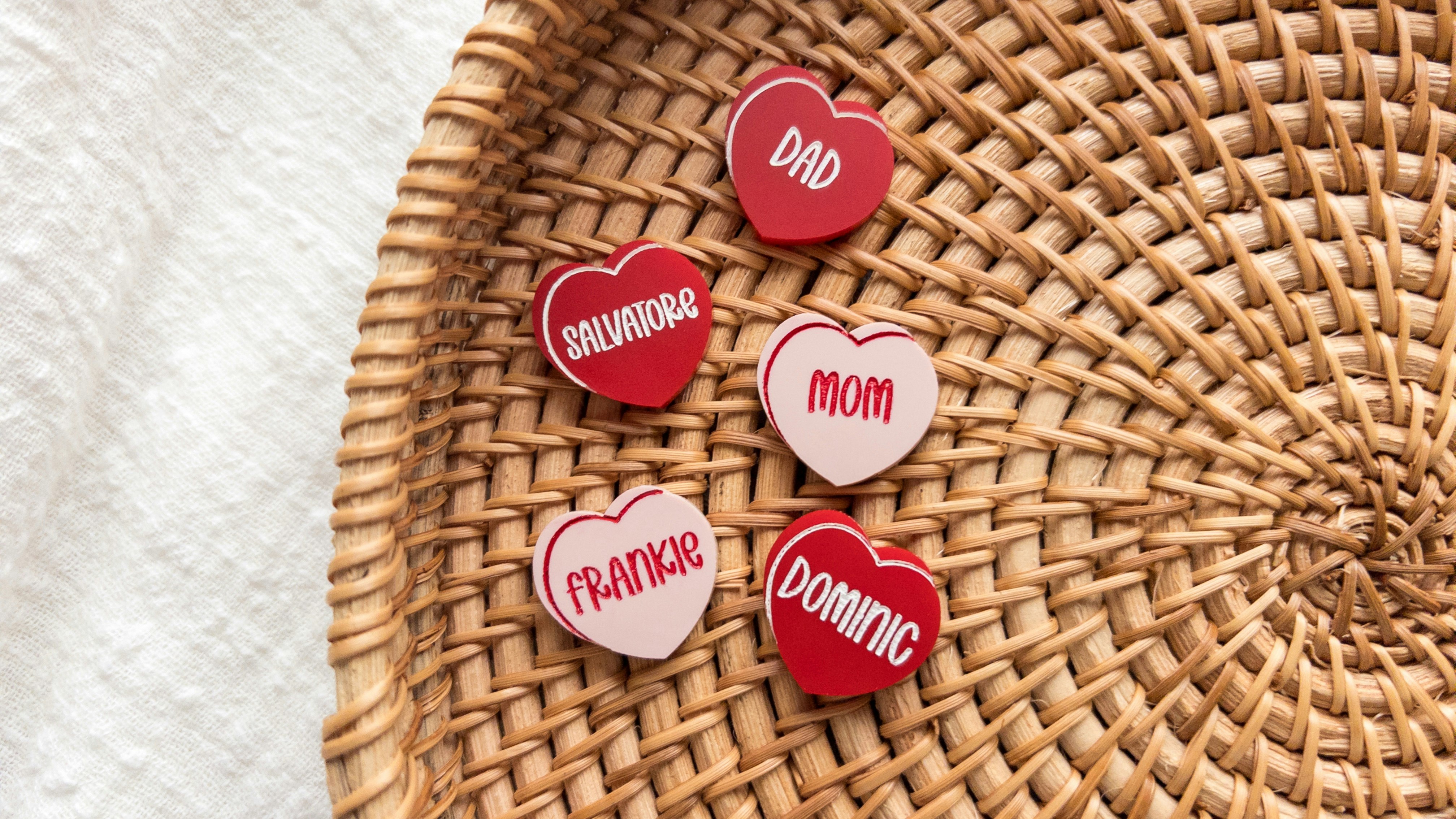 Mini Name Hearts