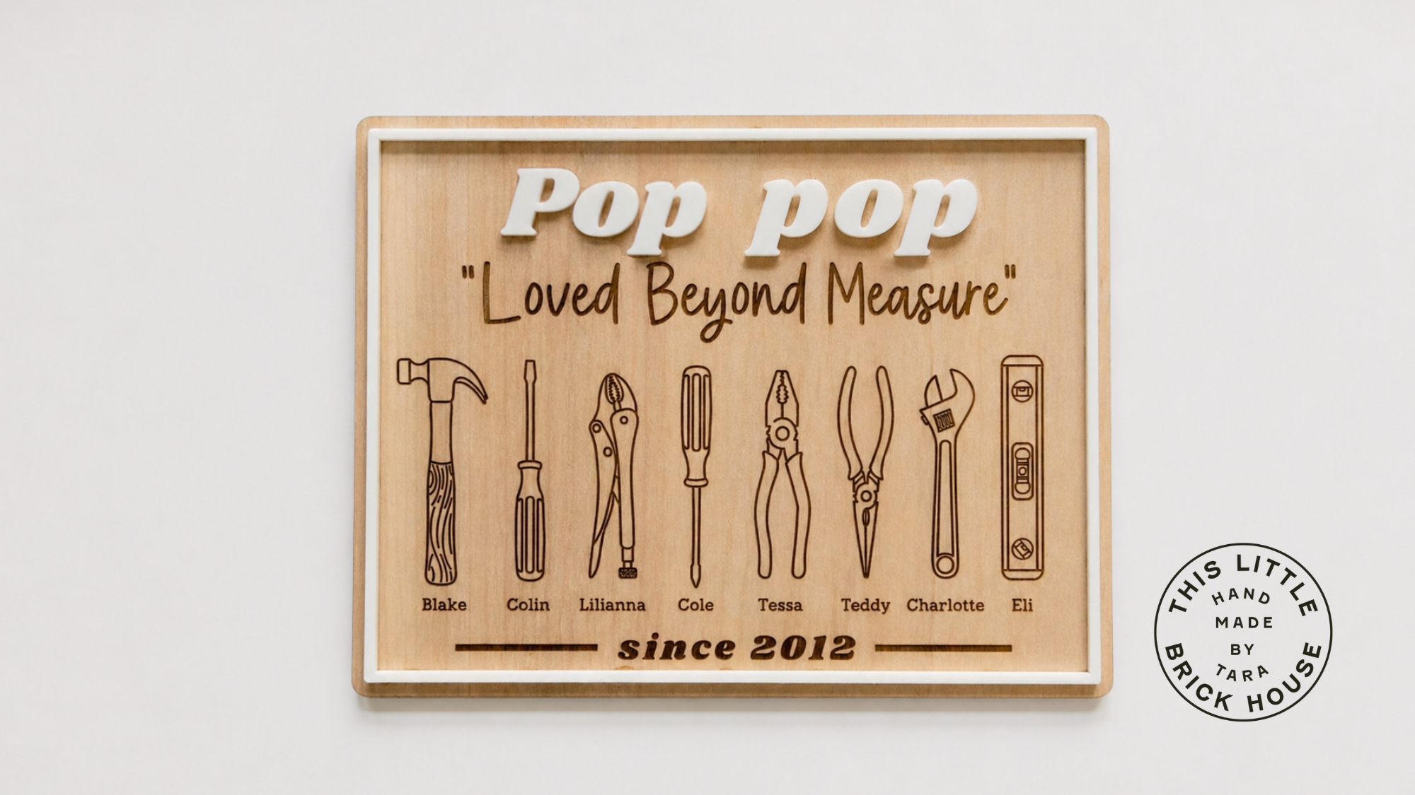 Garage Tools Name Sign