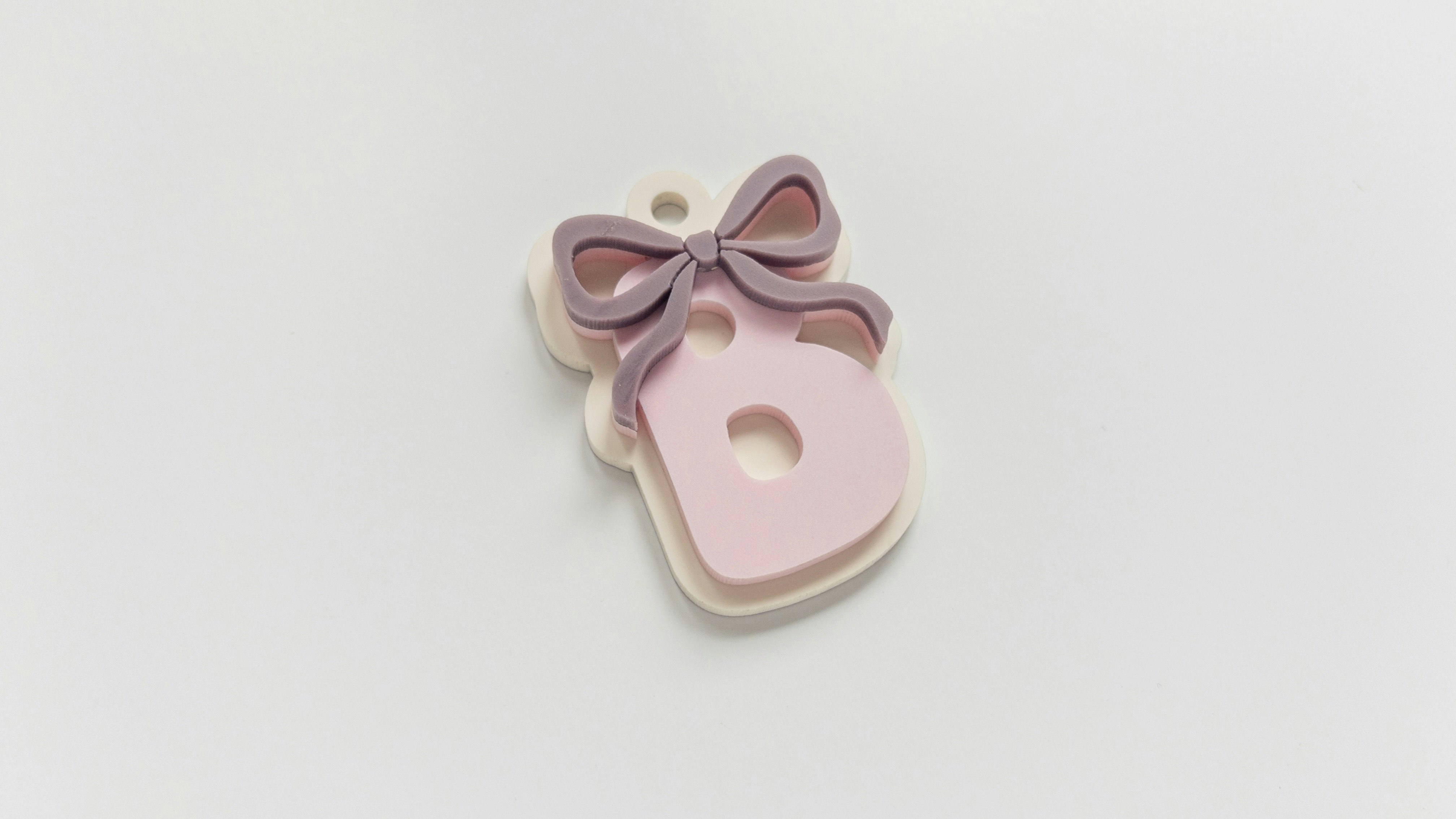 Initial Bow Keychain