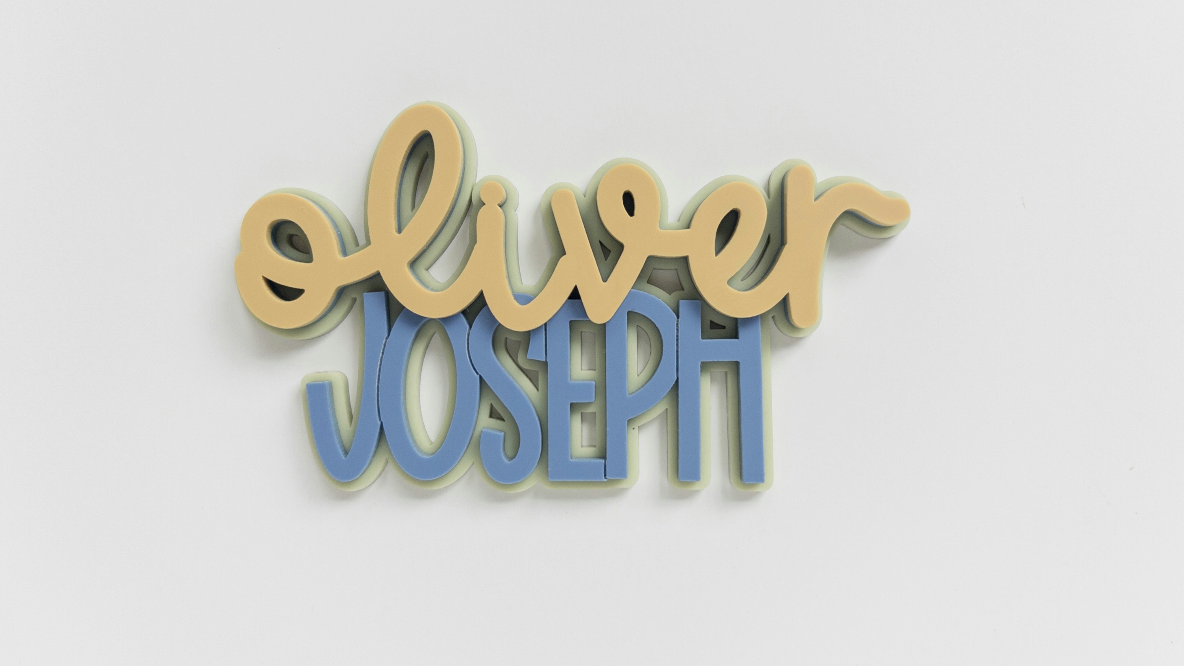 Simple offset name sign