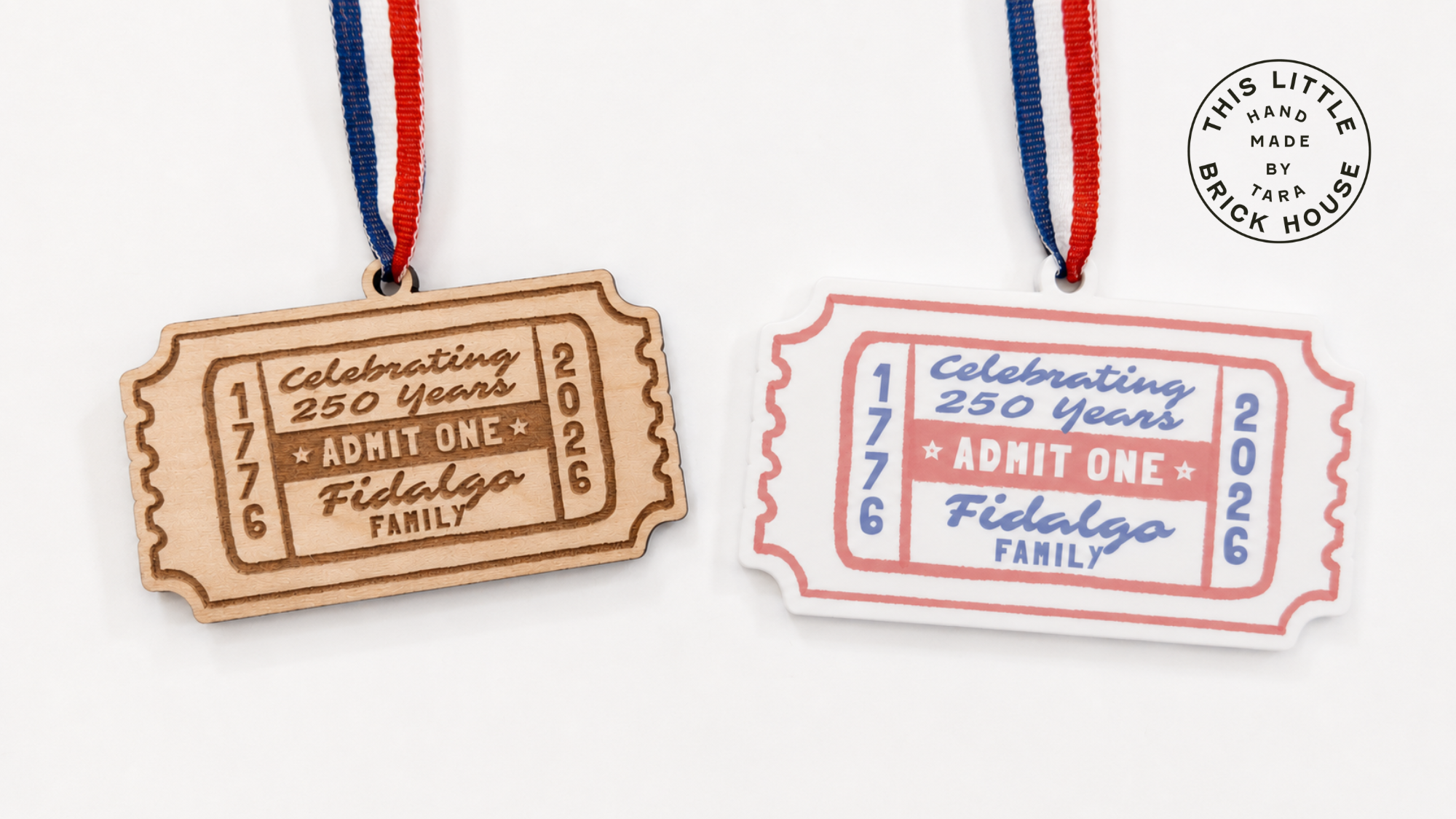 America 250 Ticket Ornament