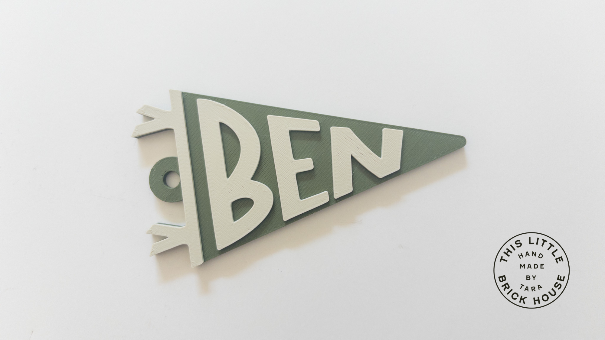 3D Print Pennant Flag Keychain