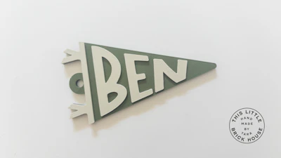 3D Print Pennant Flag Keychain