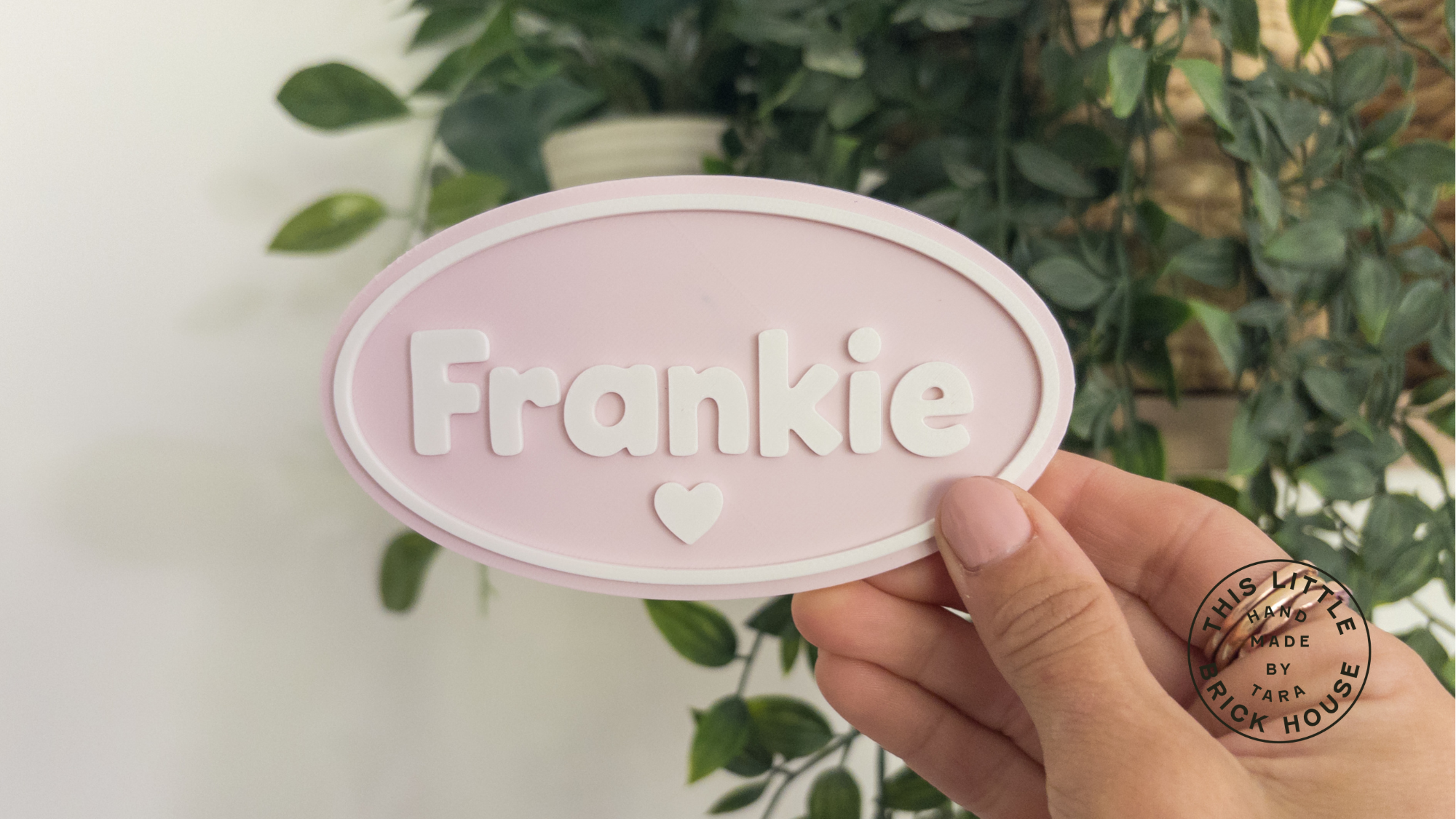 3D Print Oval Name Plaque