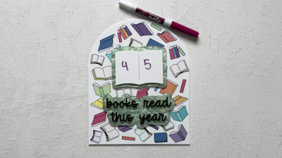 Dry Erase Book Reading Tracker