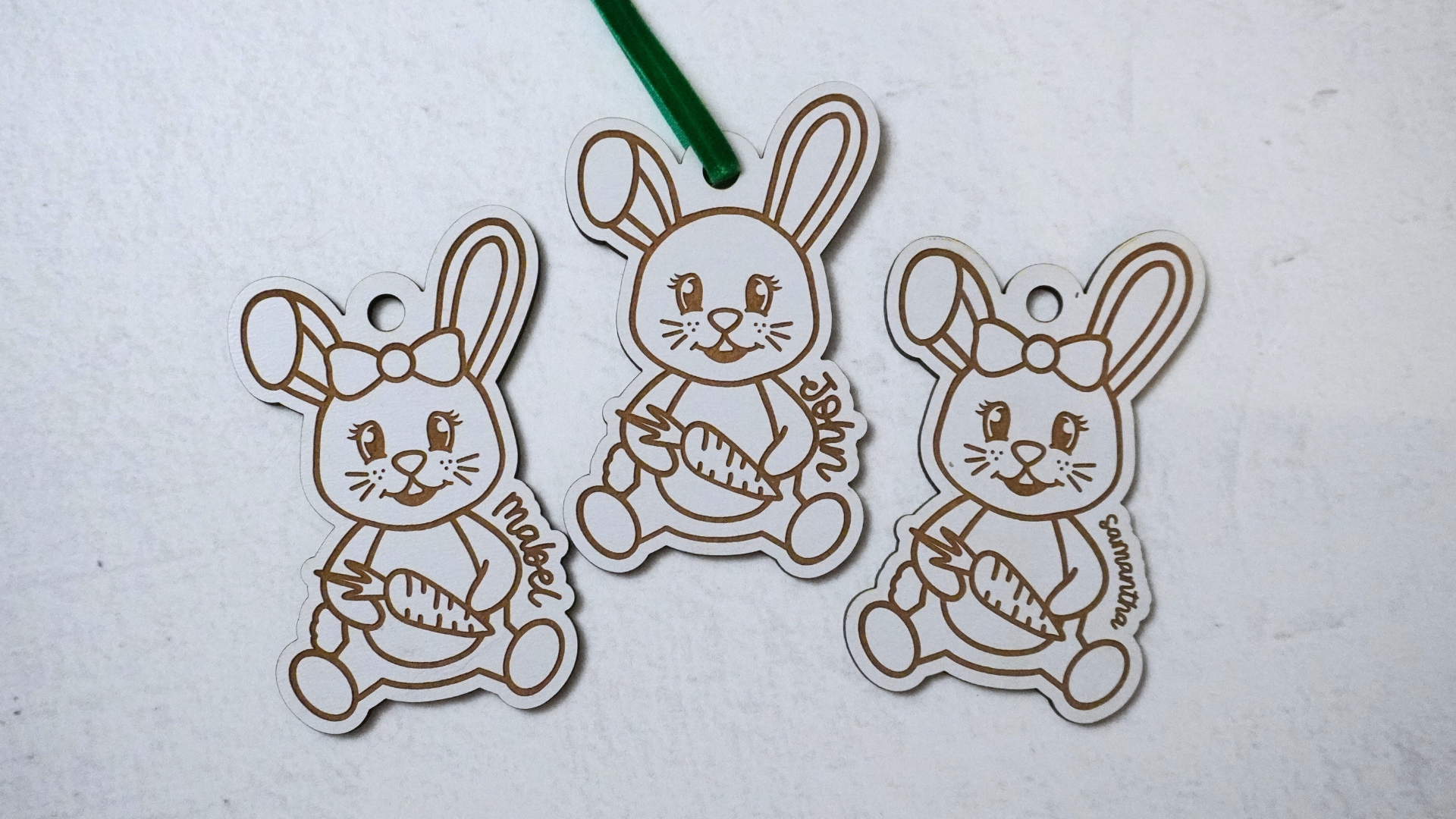 Easter Bunny Engraved Gift Tags