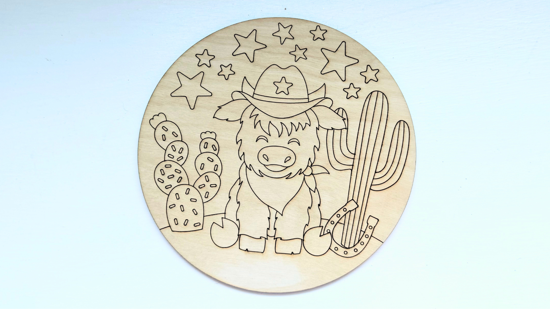 Highland Cow/Cowboy DIY Coloring Kit
