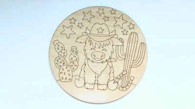 Highland Cow/Cowboy DIY Coloring Kit