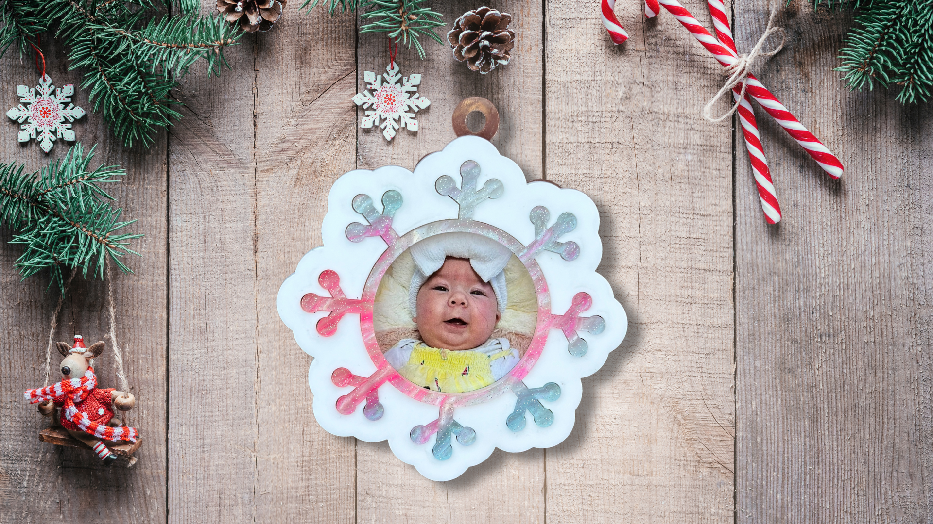 Snowflake Photo Frame Ornament