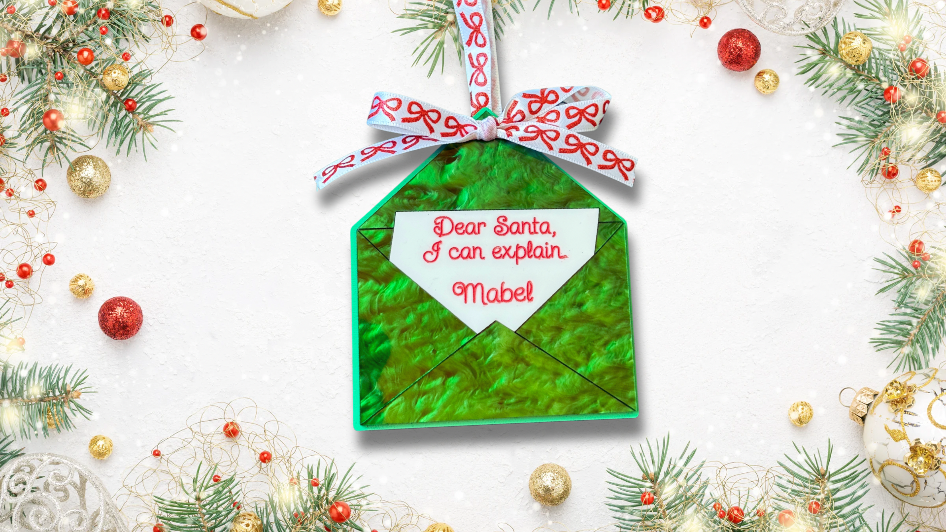 Dear Santa Letter Ornament
