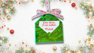 Dear Santa Letter Ornament
