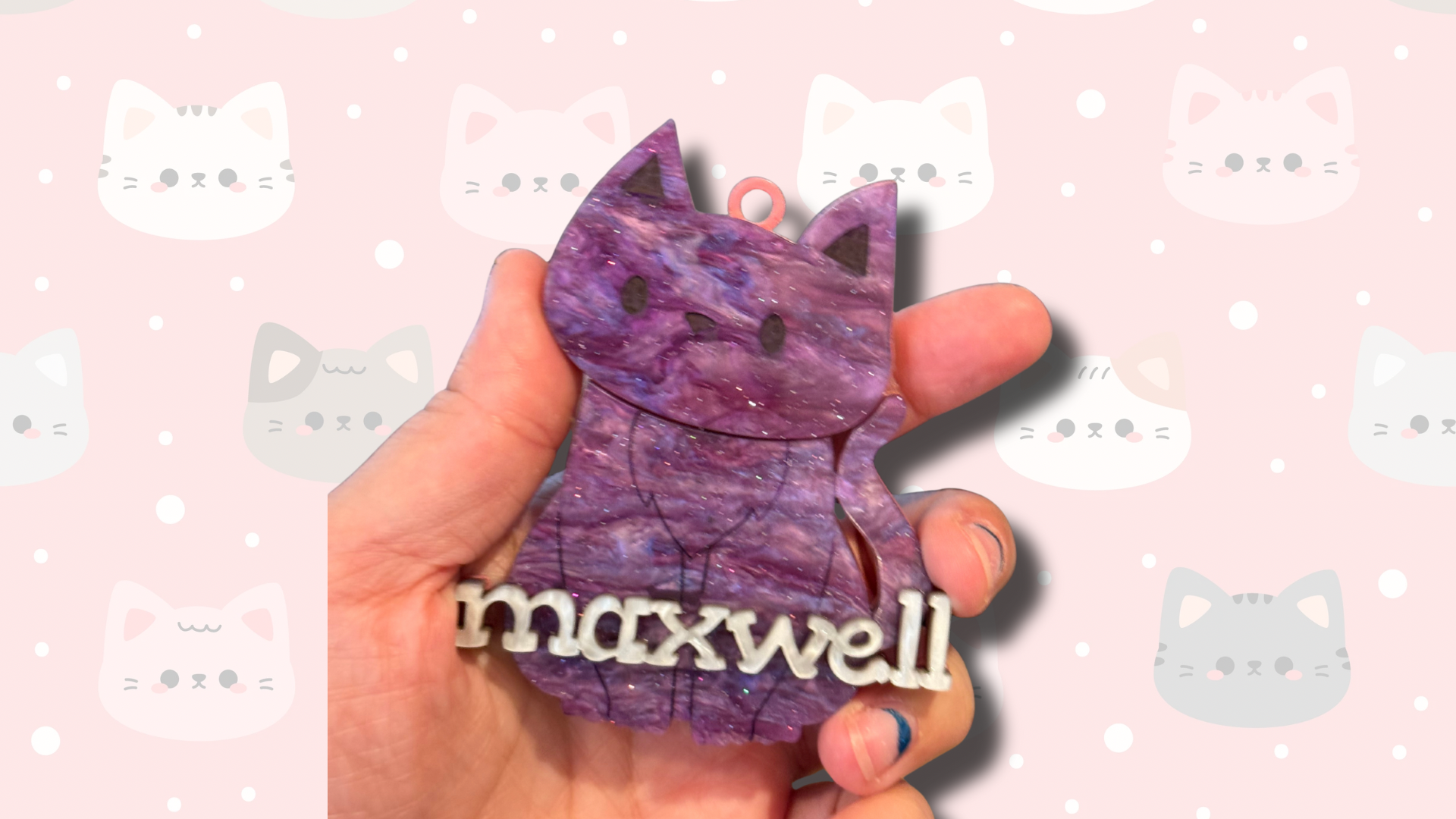 Cat Name Bag Tag/Ornament